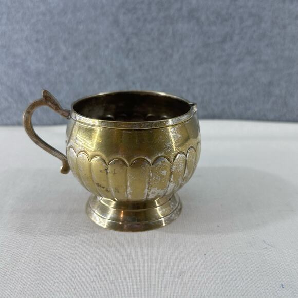Gold Toned Mixed Metal Vase or Creamer cup Cottagecore French Country Planter - Picture 1 of 7